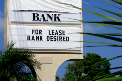 Closed bank branch.