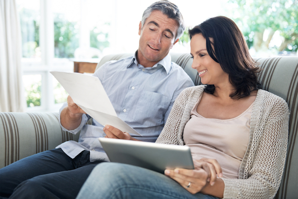 A couple discuss whether or not to open a joint account.