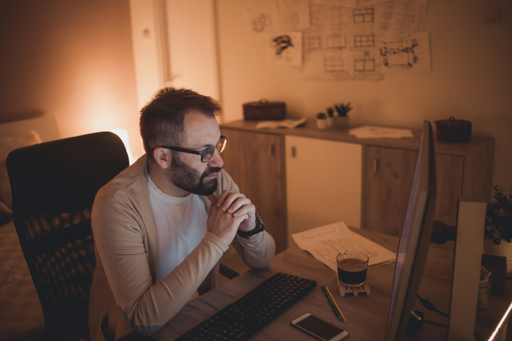 An investor reviews his investment portfolio.