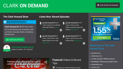A screenshot of the "Clark On Demand" webpage.