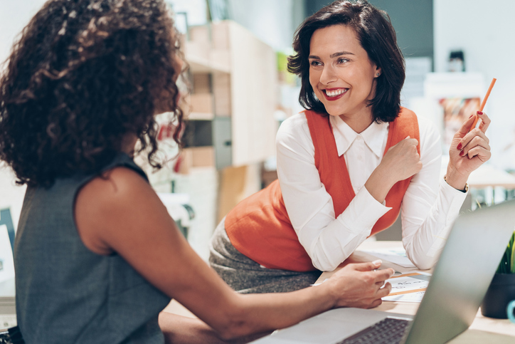 An advisor reviewing a financial plan with a client.