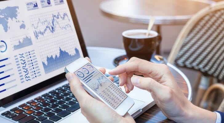 An investor reviews asset management details from their advisor.