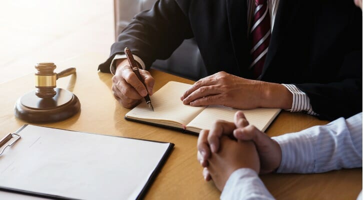 Filling out executor of trust documents.