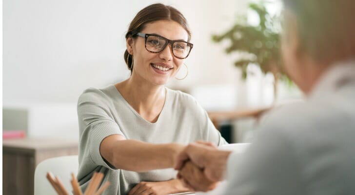 A fee-only advisor sits down with a new client.