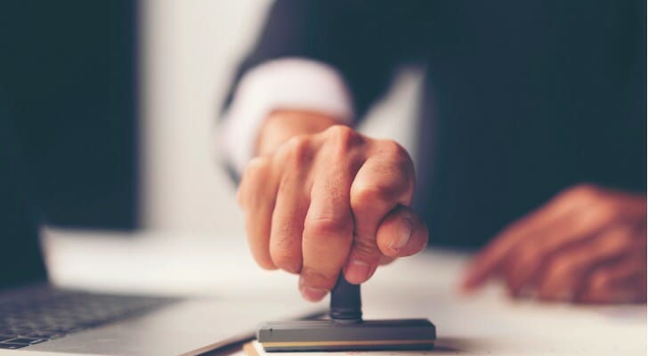 An application getting approved.