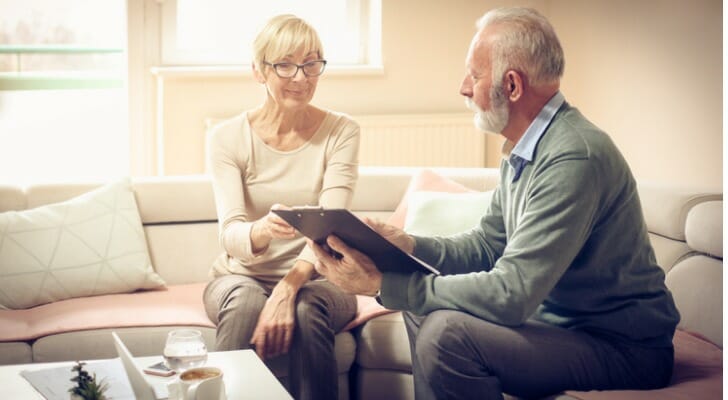 A couple discuss setting up a TOD account.