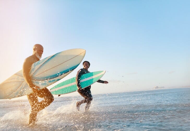 A senior couple enjoying their retirement.