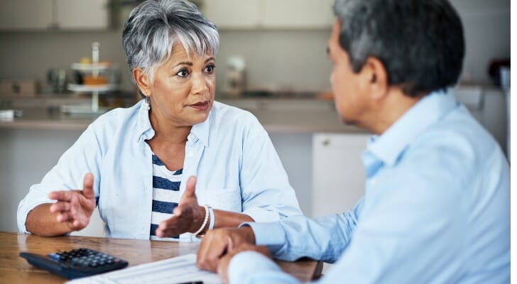 A couple discuss how to name a trust as beneficiary of an IRA.