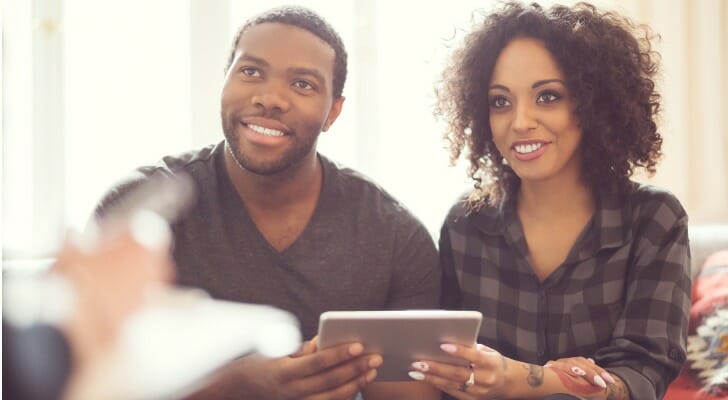 A couple asking their advisor about bond funds.