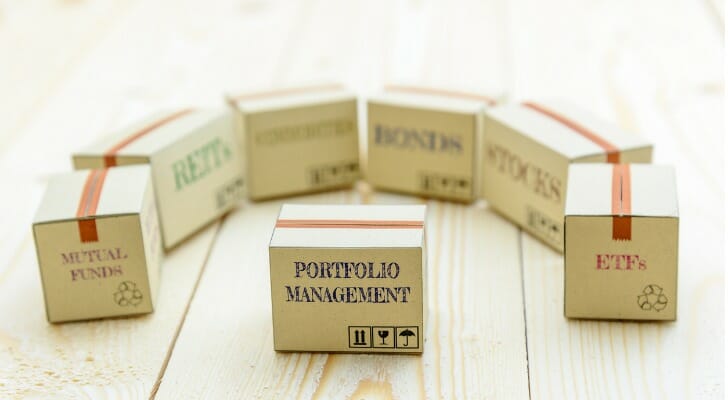 Blocks reading "mutual funds," "portfolio management," and "ETFs."