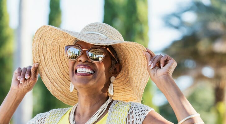 A woman after meeting with her Certified Retirement Counselor.