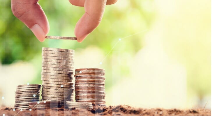 This is how you calculate the future value of an investment.