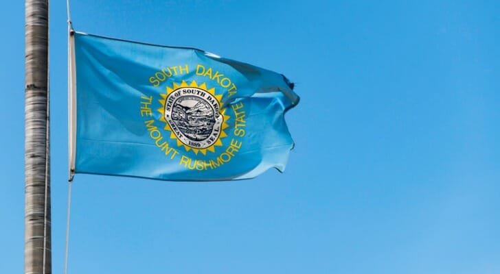 An image of the South Dakota state flag.