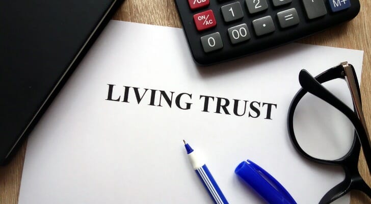 A document labeled "living trust."