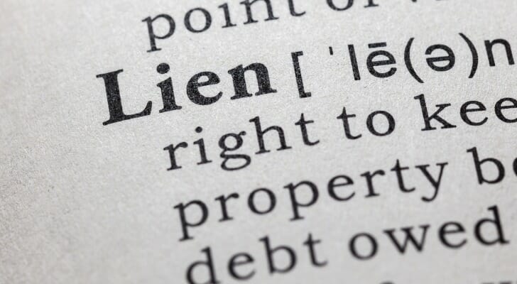 The definition of a lien, written out in a dictionary