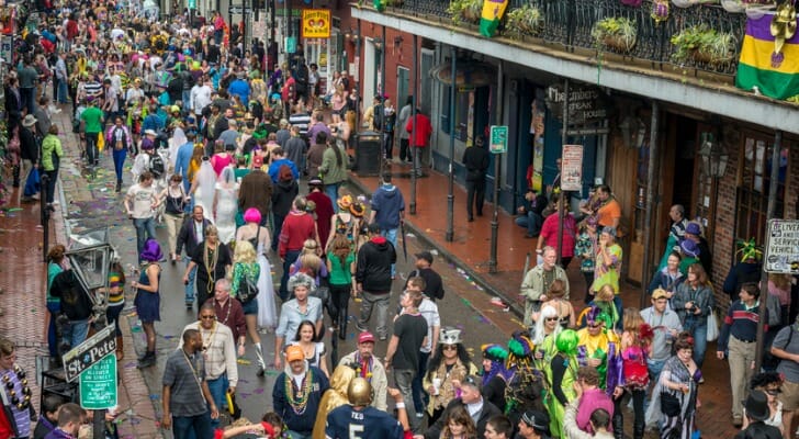 A happier time during Mardi Gras in New Orleans - before there was any need for coronavirus relief programs.