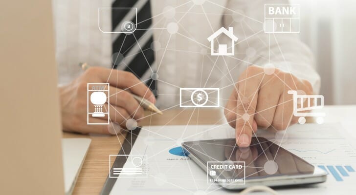 A man creating a personal financial statement.