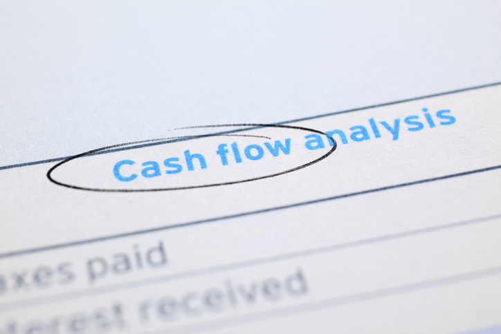 A form titled "cash flow analysis." Cash flow statements can be simple or complex, depending on the nature of the business.