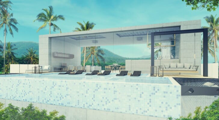 Modern house with swimming pool