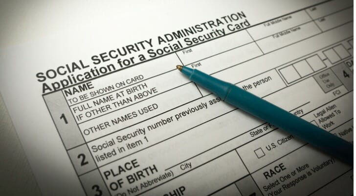 Social Security application.