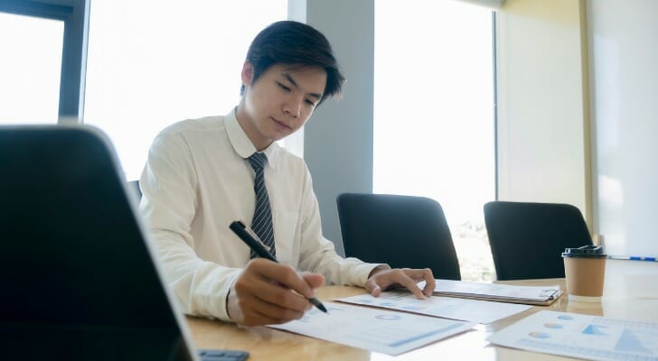 Businessman calculates his company's ROA