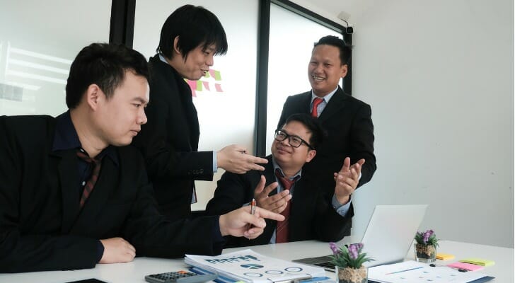 Financial planners at a business