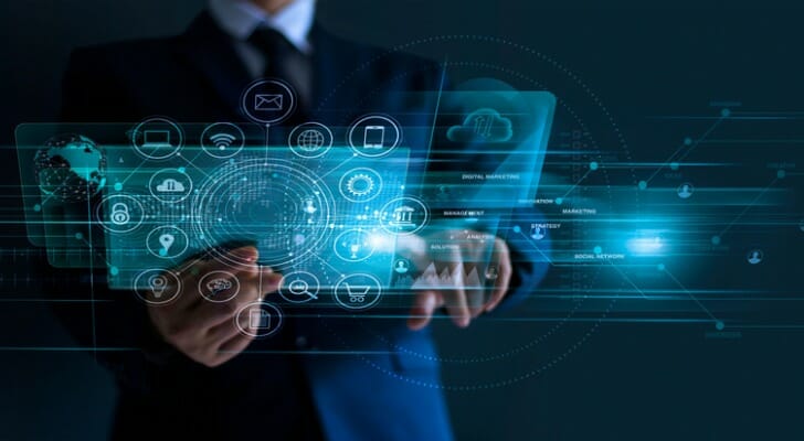 Man using his mobile trading app