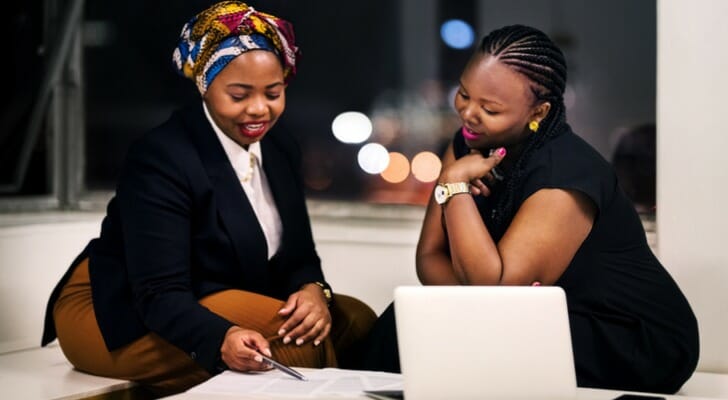 A woman and her advisor review if an inheritance is marital property.