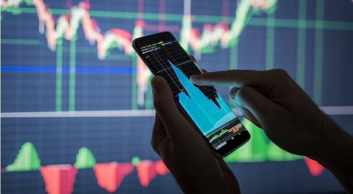 investing app being used by someone