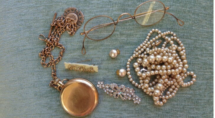 A collection of heirloom items representing an inheritance.