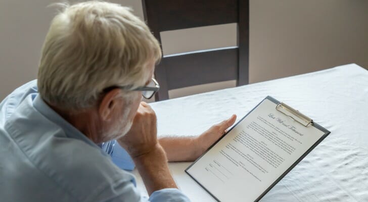 A man reviews a fiduciary deposit account.