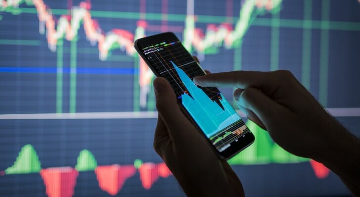 Retail investor using a mobile trading app