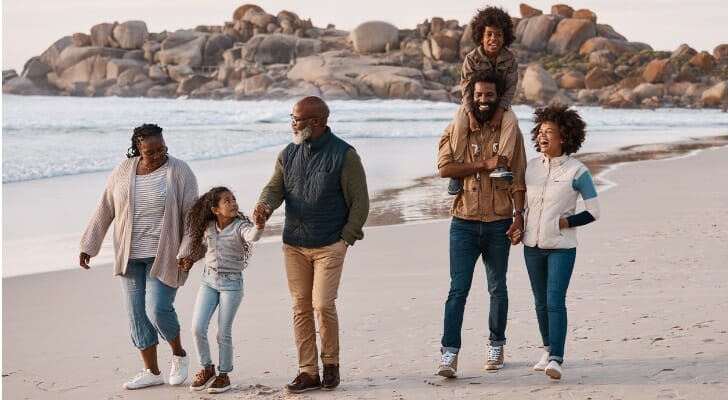 Black multi-generational family