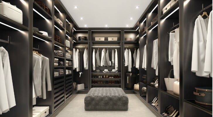 Huge walk-in clothes closet