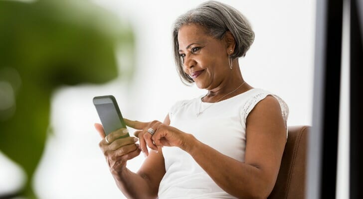 A woman plans her retirement