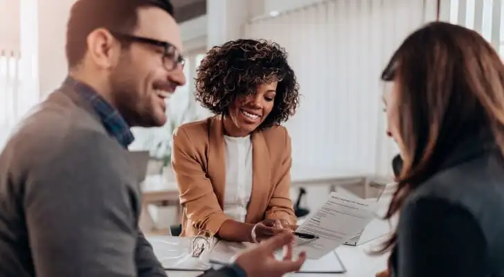 Financial advisor and her clients