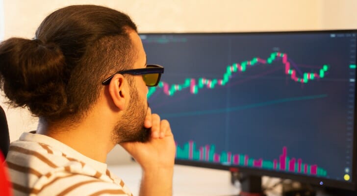 An investor checks his REIT's performance