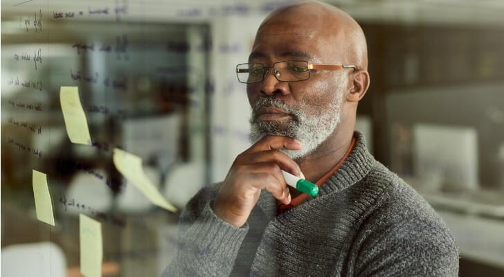 Investor making a plan