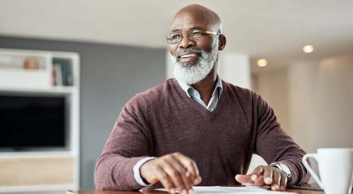 Senior black man who just bought an annuity