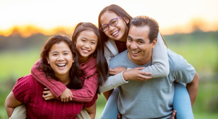 Happy Asian family
