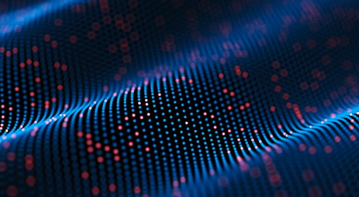 Futuristic digital blockchain background