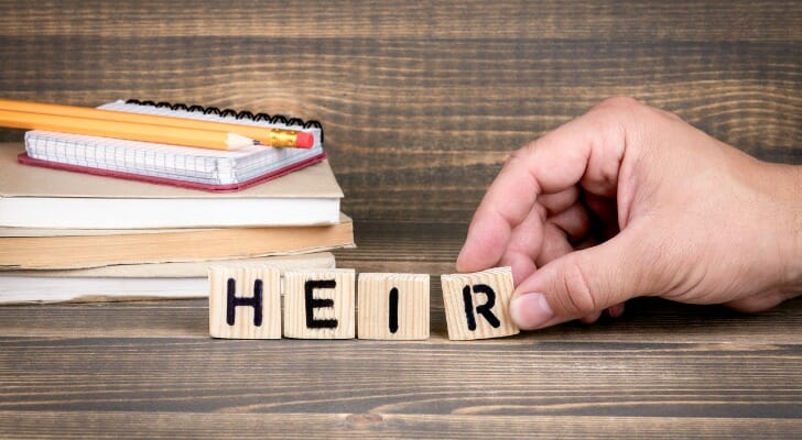 "HEIR" spelled out in block letters.