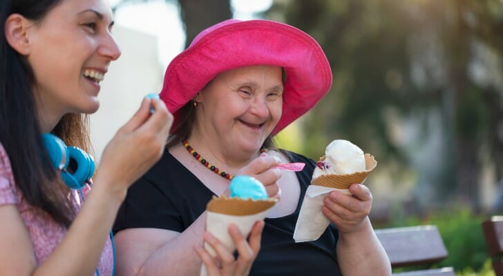 Female with Down syndrome