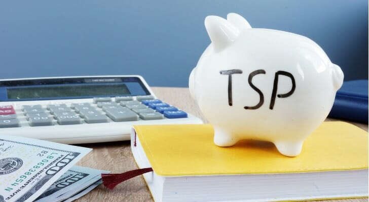 TSP plan piggy bank