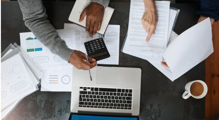 Retirees calculating their tax bill