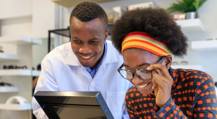 A couple reviewing limited purpose FSAs.