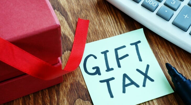 "GIFT TAX" written on a piece of paper.