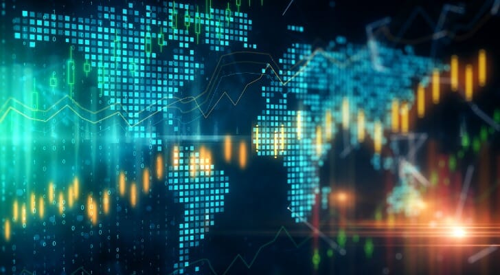 Digital map of the world.