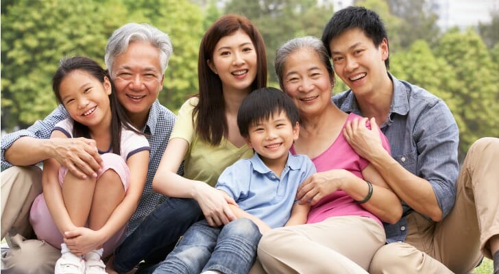 Happy Chinese family