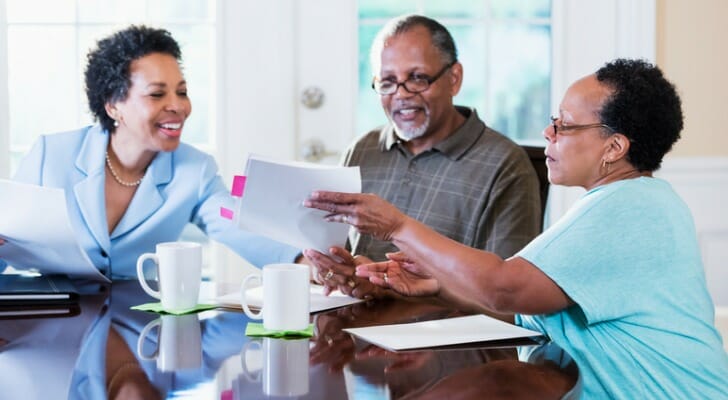 A family reviewing their estate plan.